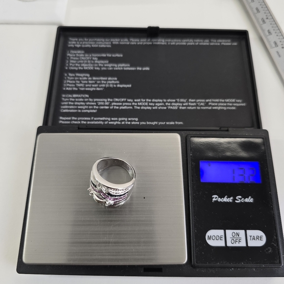 Designer Behzad Sarhady 14K White Gold Multi-Color Gemstone & Diamond Ring - Picture 13 of 14